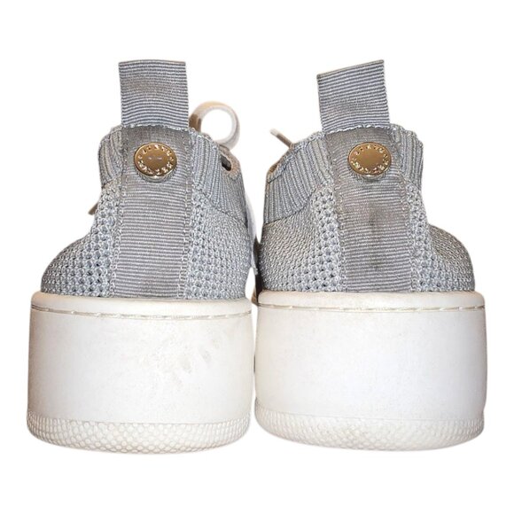 STEVE MADDEN Grey Knit Platform Bardo Sneakers sz8 - Picture 4 of 5